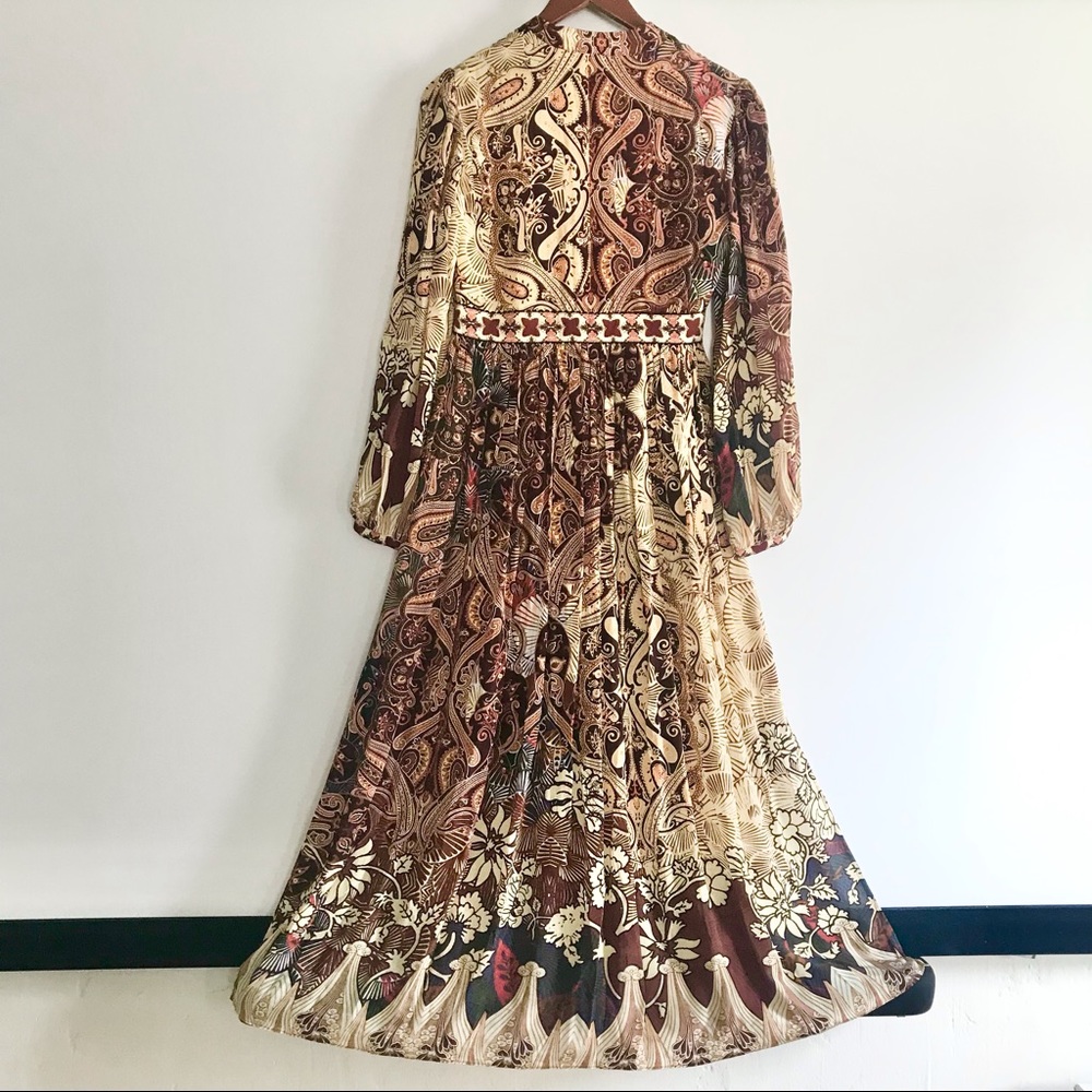 Anthropologie Bhanuni by Jyoti Embroidered Beaded Long Sleeve Maxi Dress NWT 2 - Picture 14 of 16
